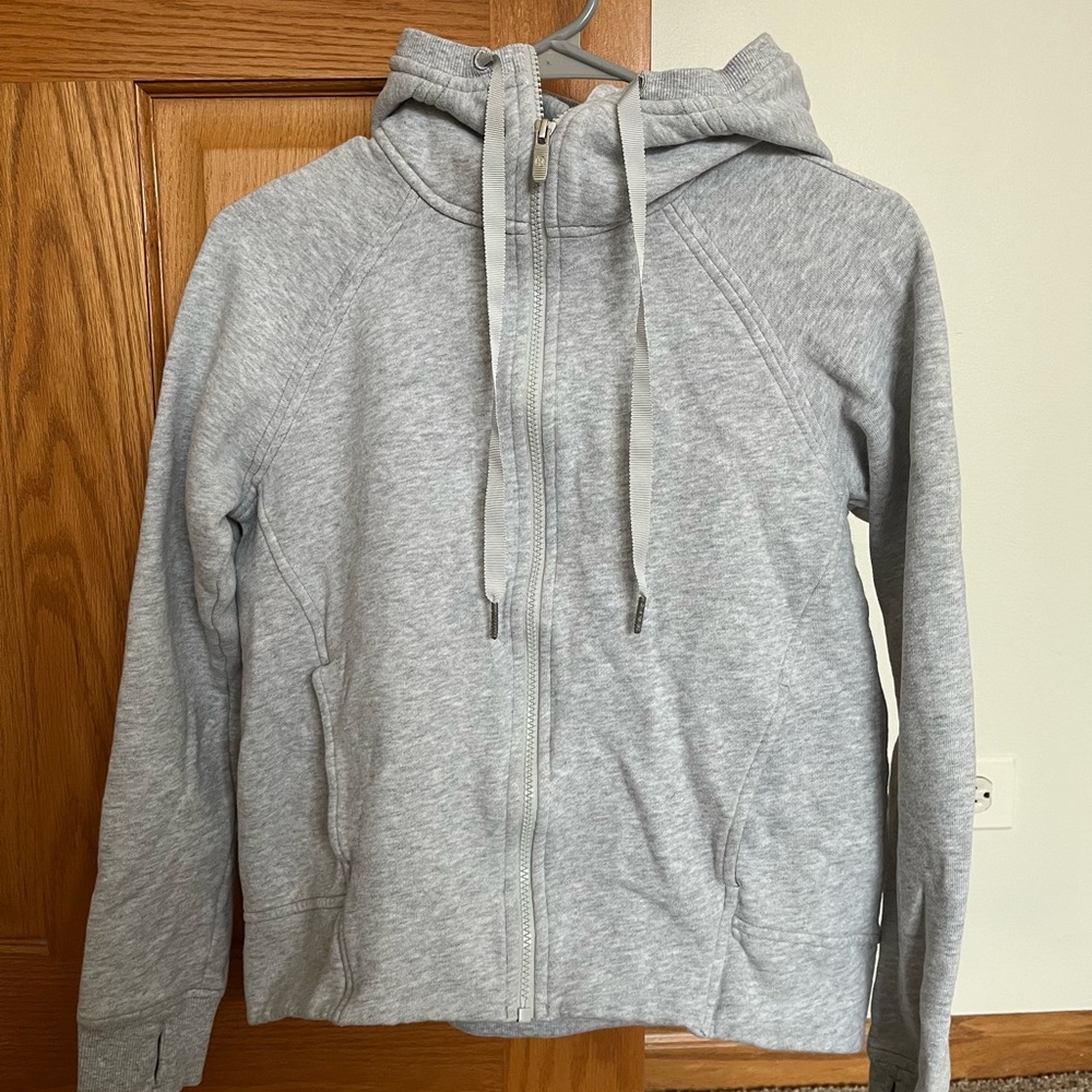 lululemon athletica Gray Scuba Zip Up Hoodie